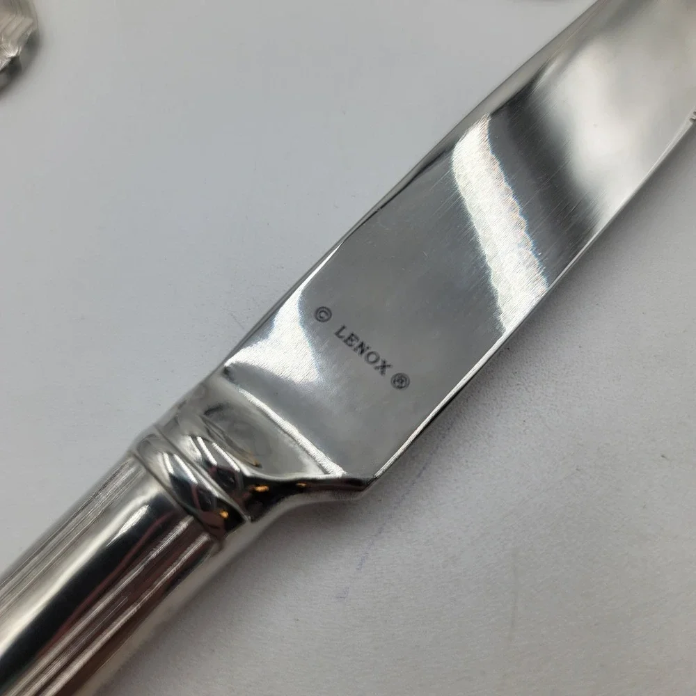 26pc Lenox Archway Stainless Flatware Set 18/10 Glossy Silverware